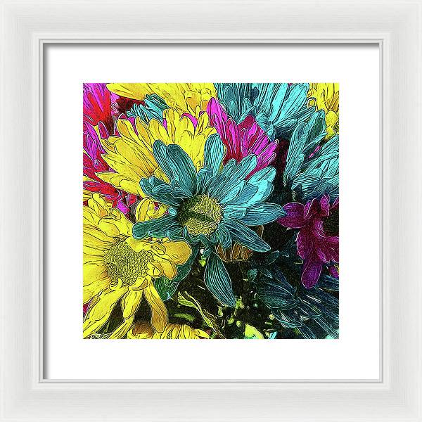 Colorful Daisies - Framed Print