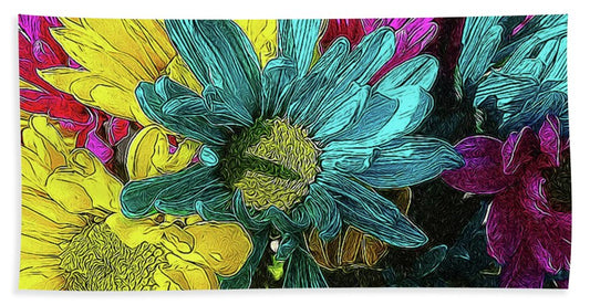 Colorful Daisies - Bath Towel