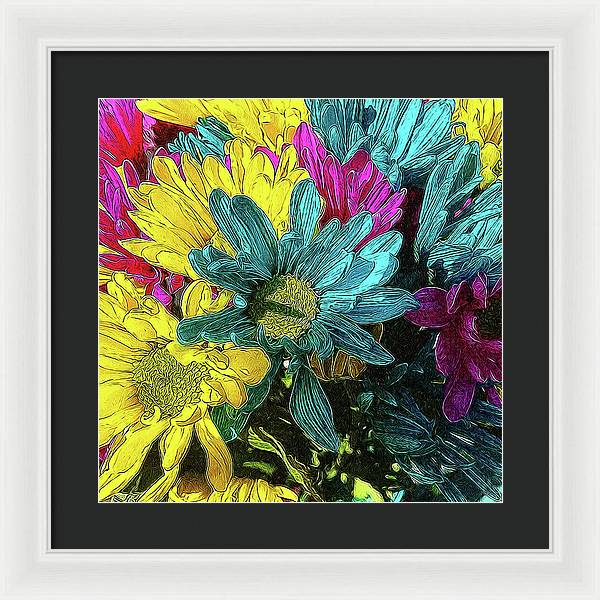 Colorful Daisies - Framed Print