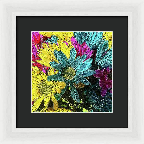 Colorful Daisies - Framed Print