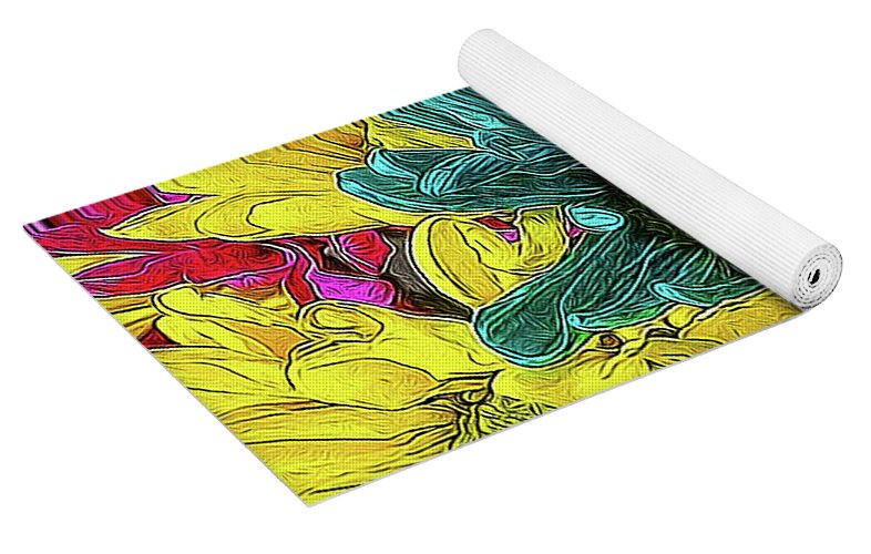 Colorful Daisies - Yoga Mat