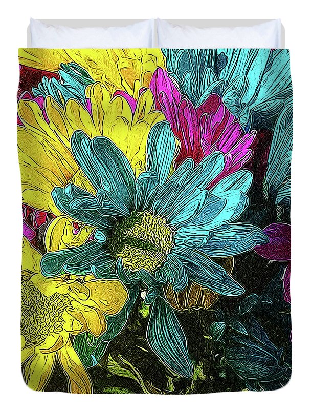 Colorful Daisies - Duvet Cover