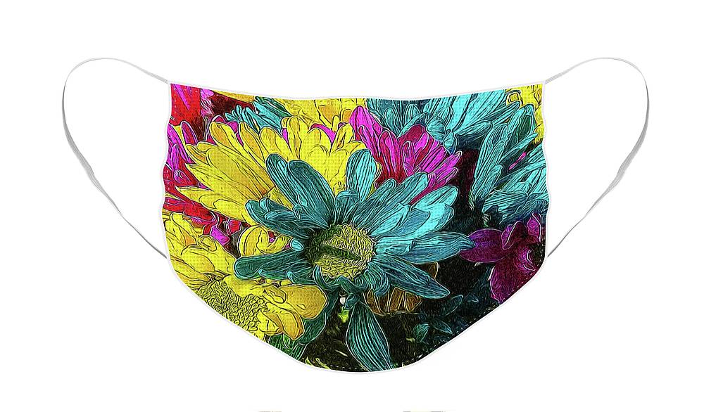 Colorful Daisies - Face Mask