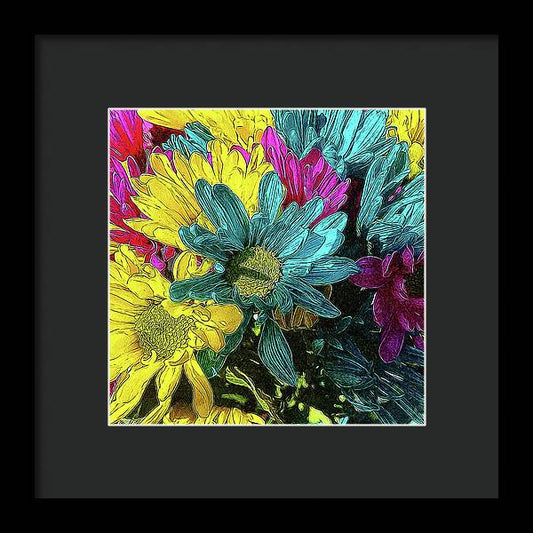 Colorful Daisies - Framed Print