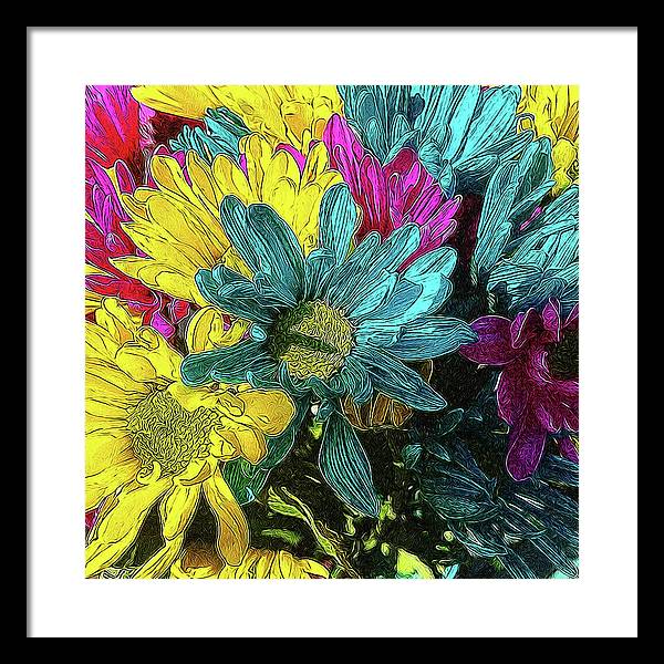 Colorful Daisies - Framed Print