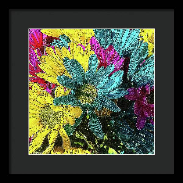 Colorful Daisies - Framed Print