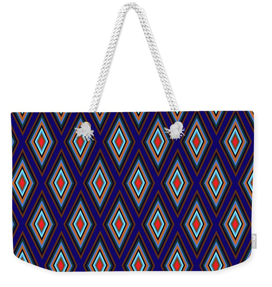 Colorful Diamonds Geometric Pattern Variation 3 - Weekender Tote Bag