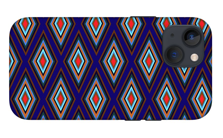 Colorful Diamonds Geometric Pattern Variation 3 - Phone Case