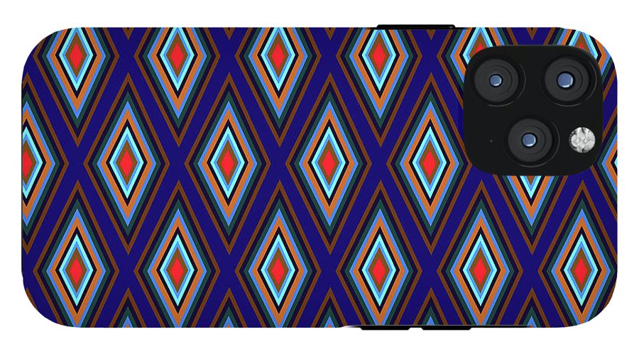 Colorful Diamonds Geometric Pattern Variation 3 - Phone Case