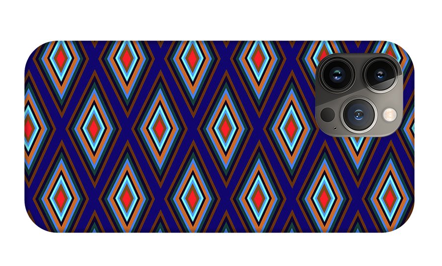Colorful Diamonds Geometric Pattern Variation 3 - Phone Case