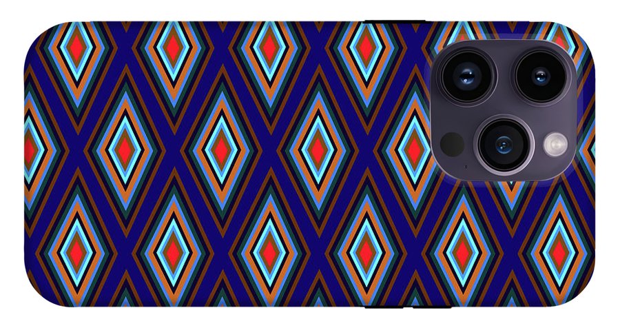 Colorful Diamonds Geometric Pattern Variation 3 - Phone Case