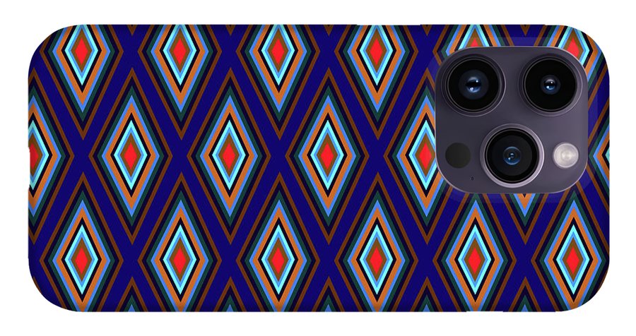 Colorful Diamonds Geometric Pattern Variation 3 - Phone Case