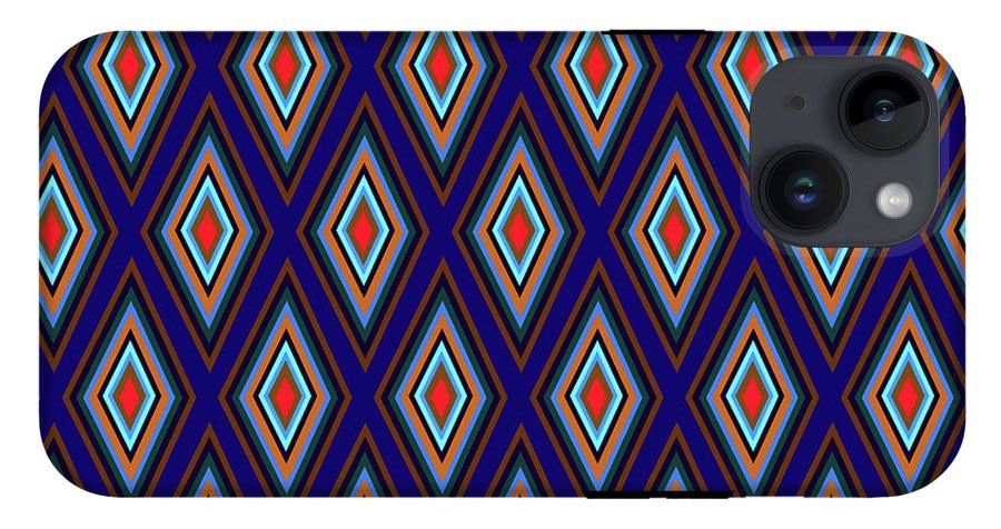 Colorful Diamonds Geometric Pattern Variation 3 - Phone Case
