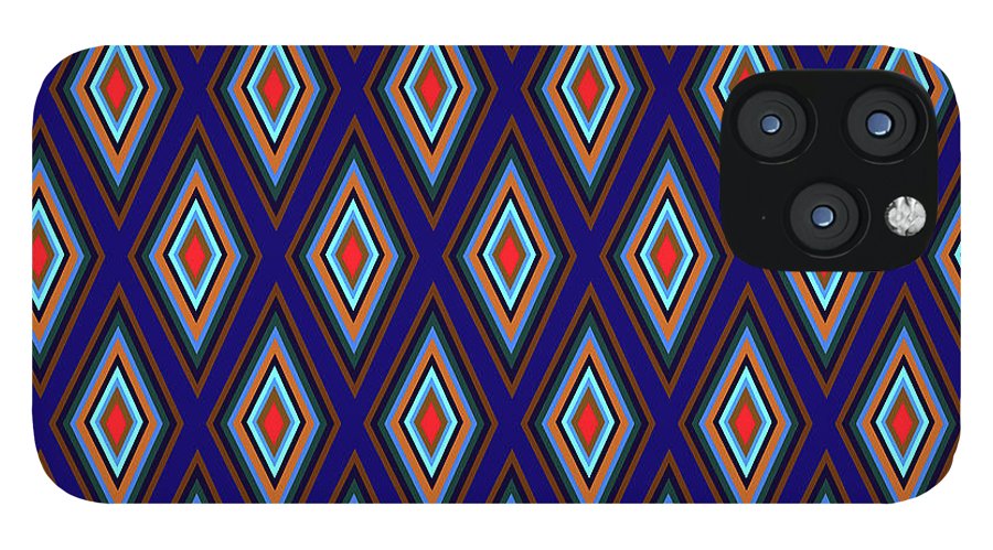 Colorful Diamonds Geometric Pattern Variation 3 - Phone Case