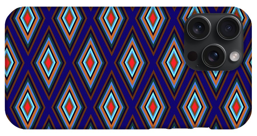 Colorful Diamonds Geometric Pattern Variation 3 - Phone Case