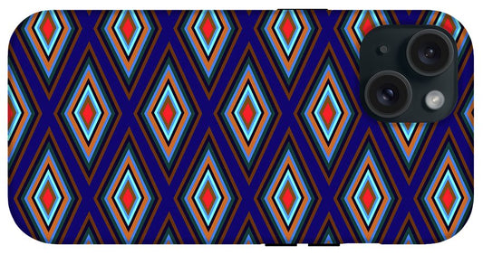 Colorful Diamonds Geometric Pattern Variation 3 - Phone Case