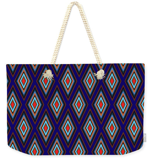 Colorful Diamonds Geometric Pattern Variation 3 - Weekender Tote Bag