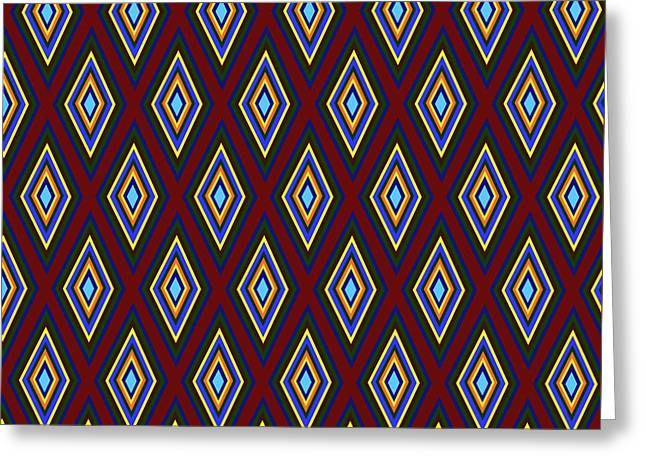 Colorful Diamonds Pattern Variation 1 - Greeting Card