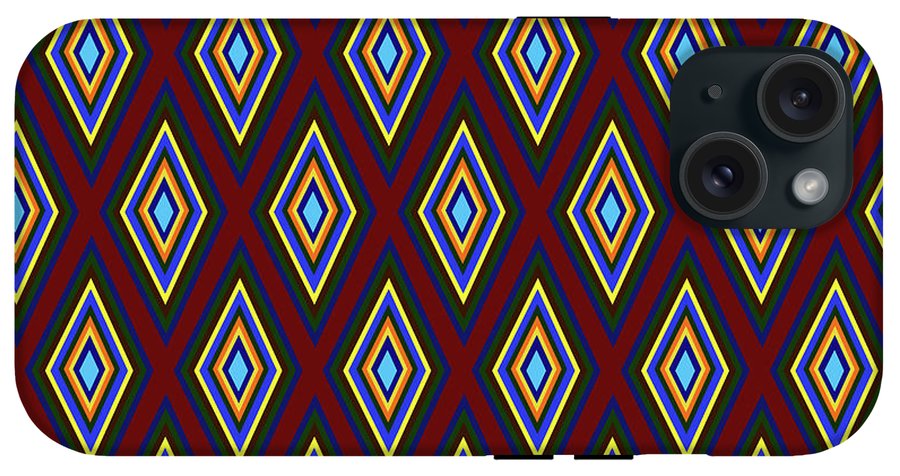 Colorful Diamonds Pattern Variation 1 - Phone Case