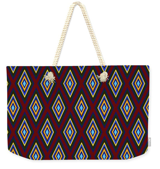 Colorful Diamonds Pattern Variation 1 - Weekender Tote Bag