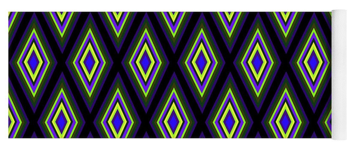 Colorful Diamonds Variation 2 - Yoga Mat