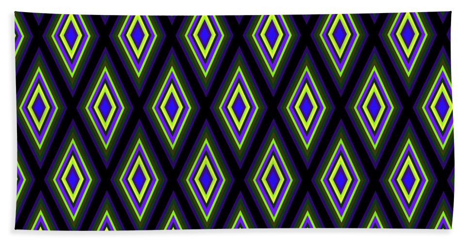 Colorful Diamonds Variation 2 - Beach Towel