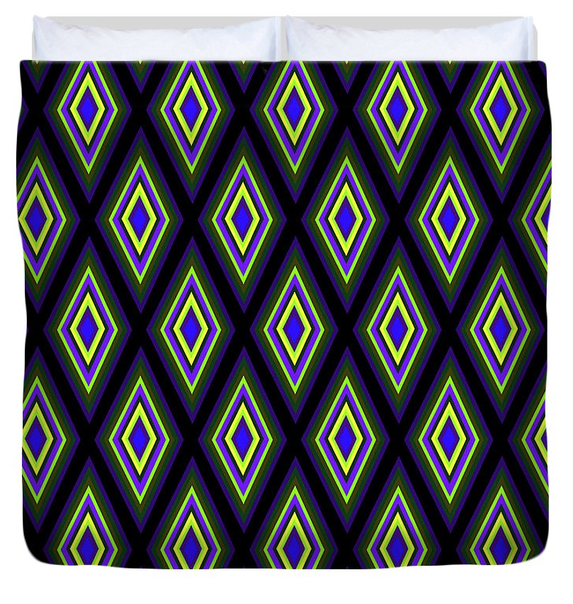 Colorful Diamonds Variation 2 - Duvet Cover