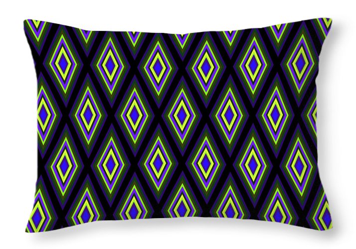 Colorful Diamonds Variation 2 - Throw Pillow