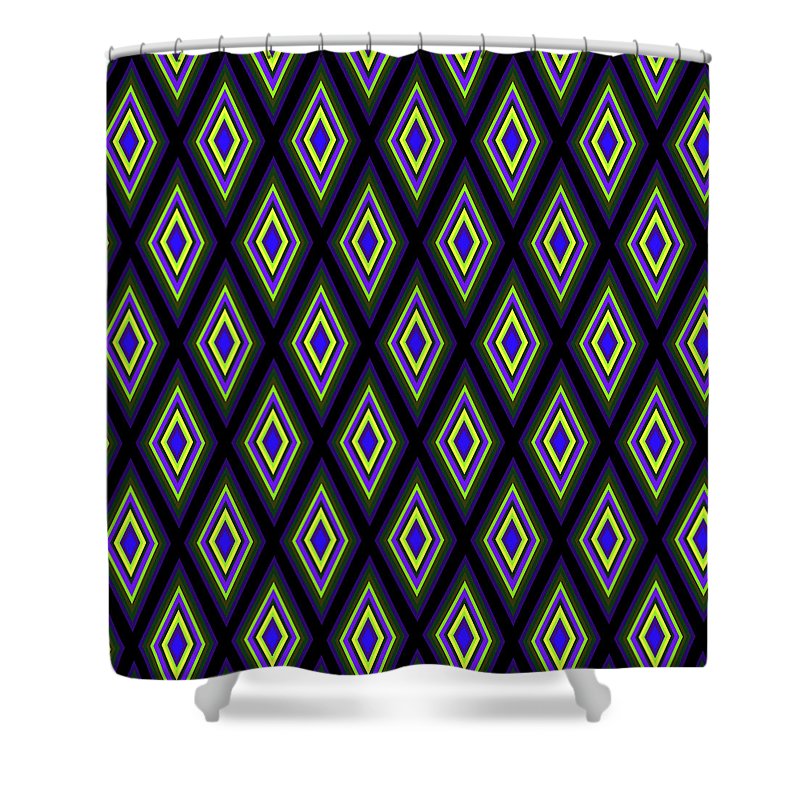 Colorful Diamonds Variation 2 - Shower Curtain