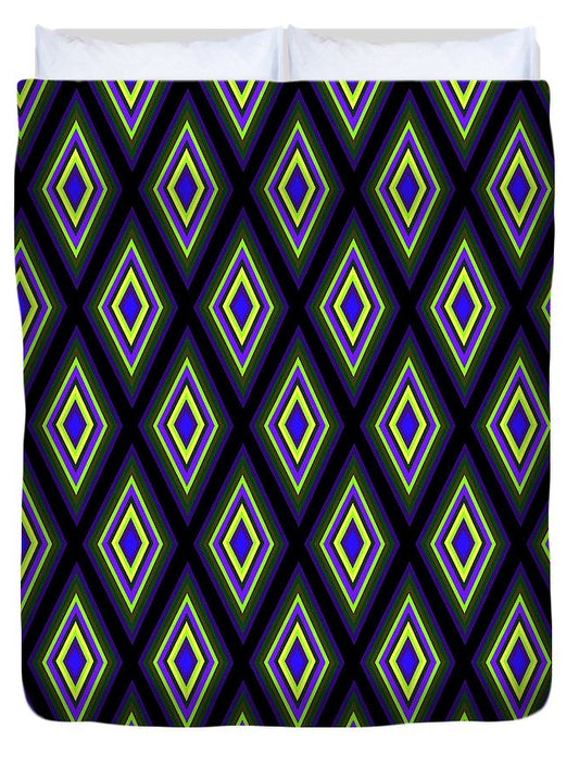 Colorful Diamonds Variation 2 - Duvet Cover
