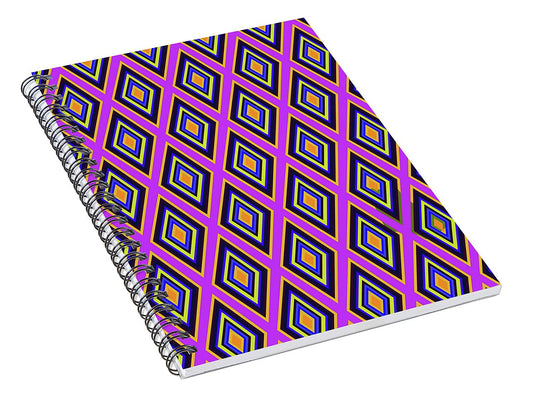 Colorful Diamonds Variation 4 - Spiral Notebook