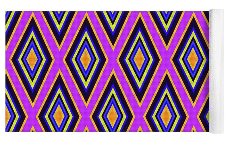 Colorful Diamonds Variation 4 - Yoga Mat
