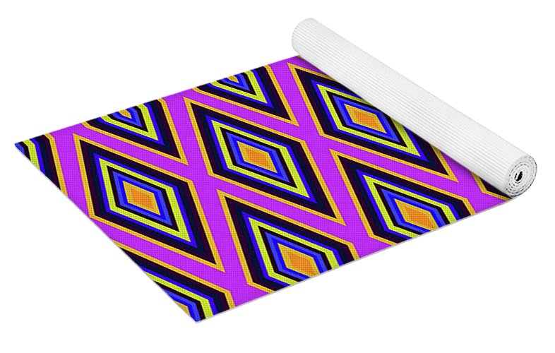 Colorful Diamonds Variation 4 - Yoga Mat