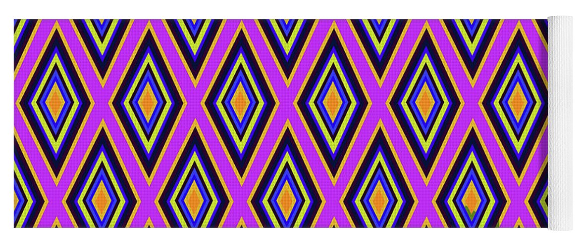 Colorful Diamonds Variation 4 - Yoga Mat