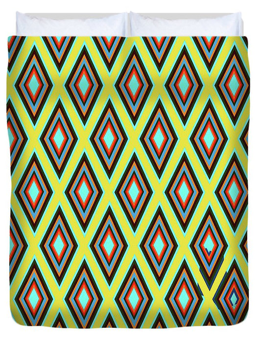 Colorful Diamonds Variation 5 - Duvet Cover