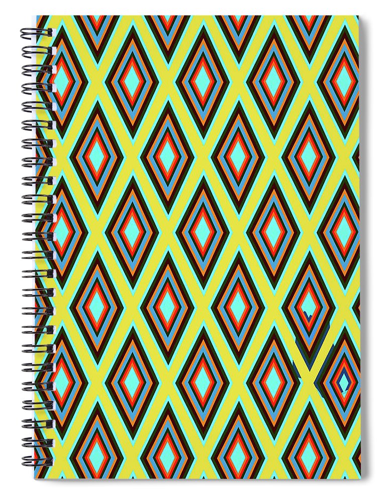 Colorful Diamonds Variation 5 - Spiral Notebook