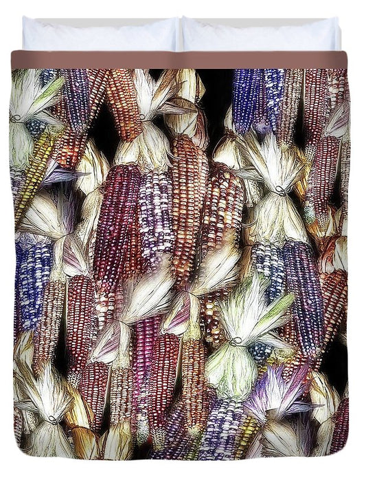 Colorful Fall Corn - Duvet Cover
