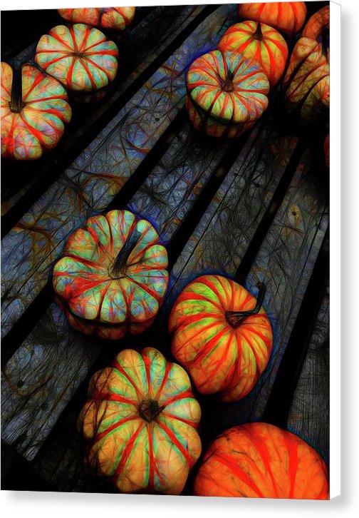 Colorful Fall Gourds - Canvas Print