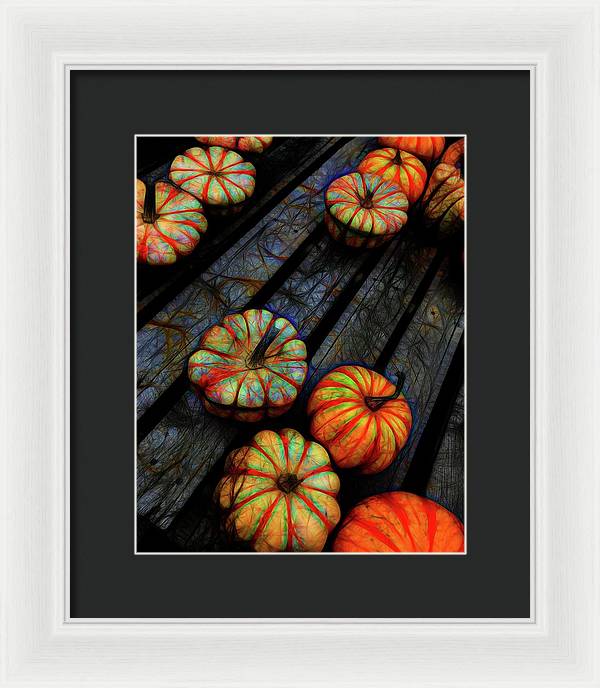 Colorful Fall Gourds - Framed Print