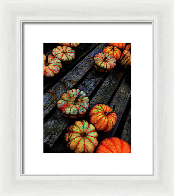 Colorful Fall Gourds - Framed Print