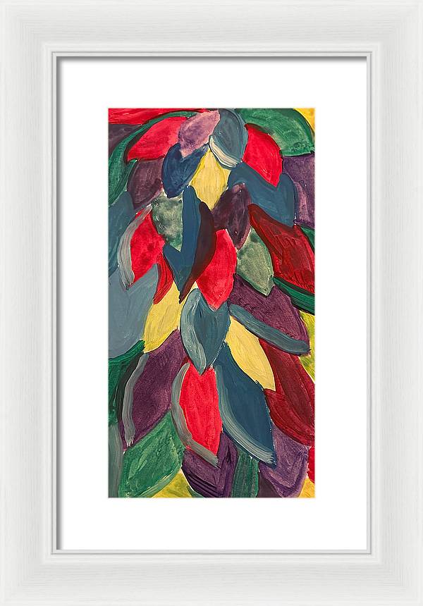 Colorful Leaves Watercolor - Framed Print
