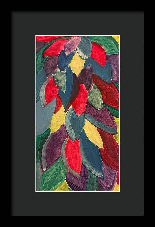 Colorful Leaves Watercolor - Framed Print