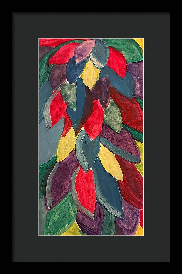 Colorful Leaves Watercolor - Framed Print