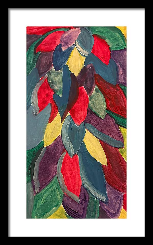 Colorful Leaves Watercolor - Framed Print