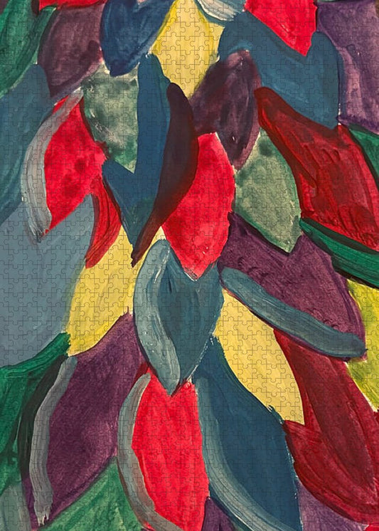 Colorful Leaves Watercolor - Puzzle