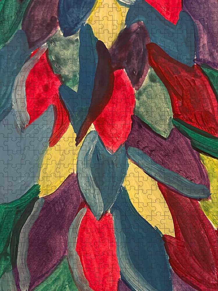 Colorful Leaves Watercolor - Puzzle