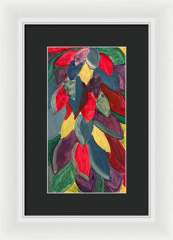 Colorful Leaves Watercolor - Framed Print