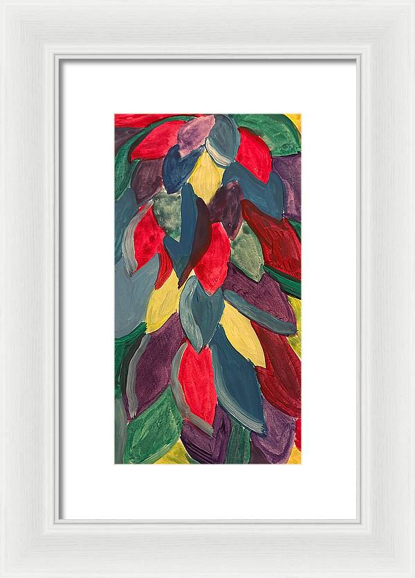 Colorful Leaves Watercolor - Framed Print