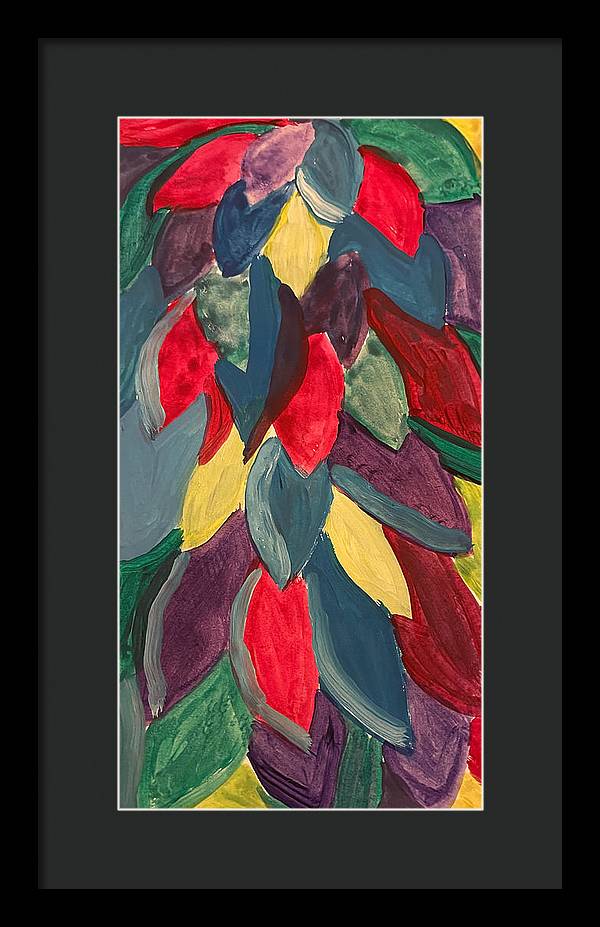 Colorful Leaves Watercolor - Framed Print