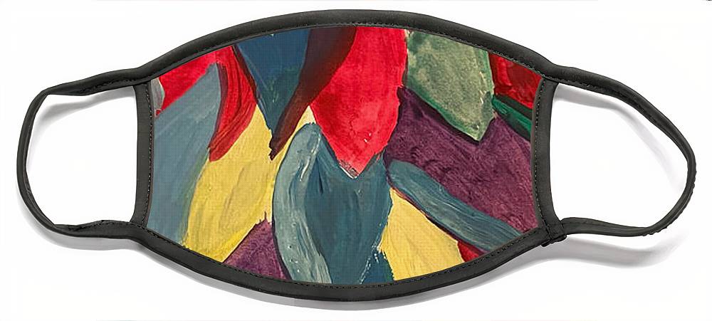 Colorful Leaves Watercolor - Face Mask